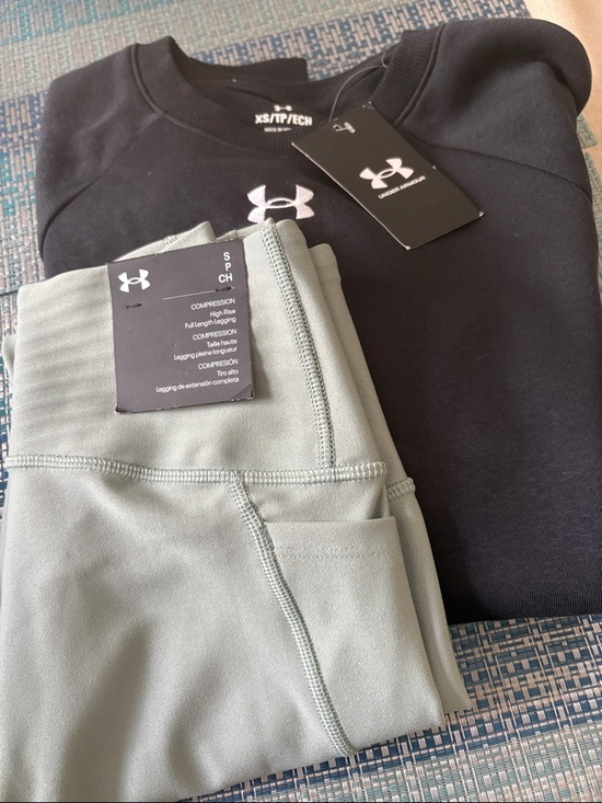 Under Armour Other - NWT women’s Under Armour Sweatshirt(Xs) & Compression Leggings(s)